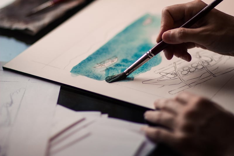 Artist painting